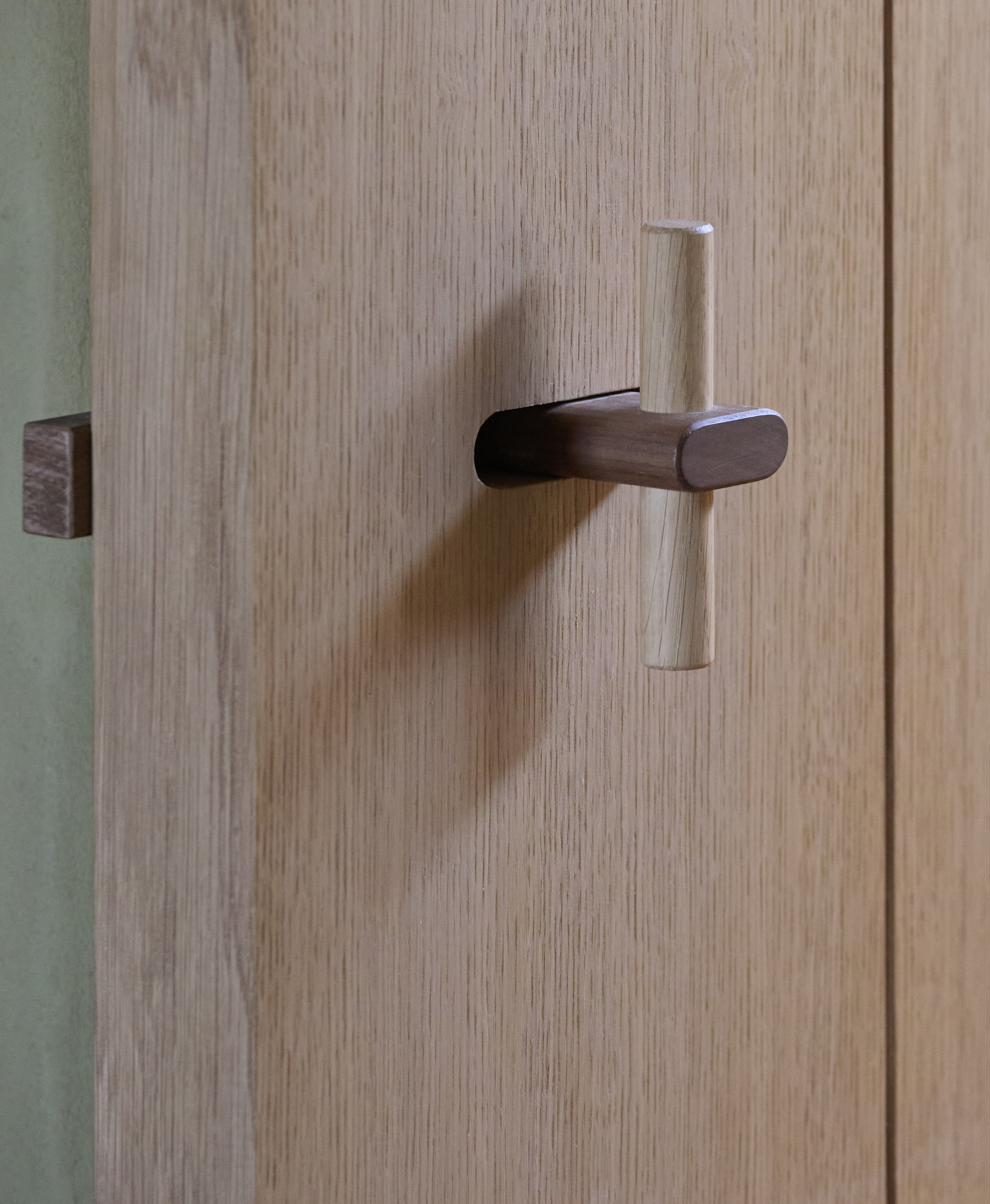 Hand-made door latch detail, private residence