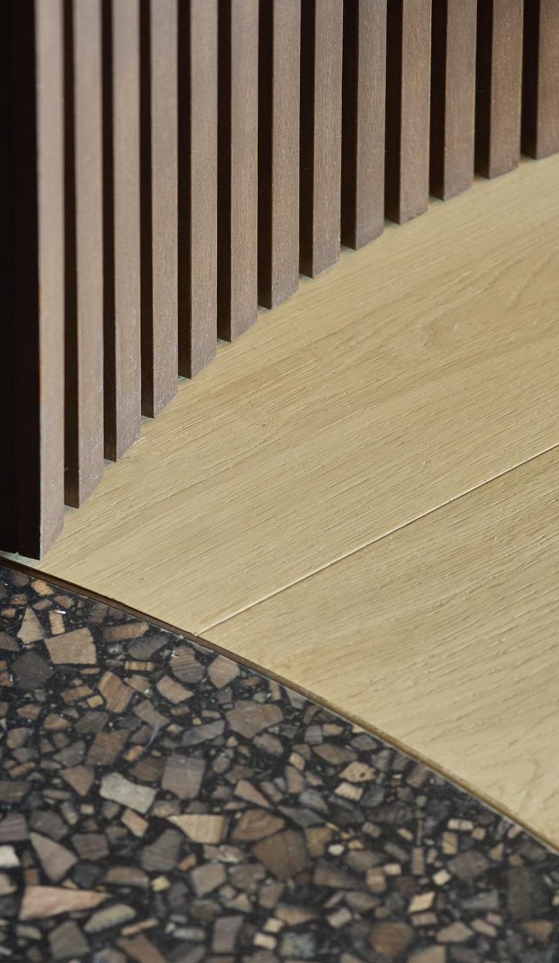 Where oak meets terrazzo, private residence